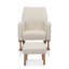 Babymore Callie Nursing Chair with Stool - Ivory