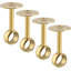 Curtain Rod Holder Bracket 1''Dia,Closet Rod Holders Wall Mount,Ceiling Mounted Curtain Rod Flange Brackets,Ceiling Curtain Rods Brackets For Bathroom Curtain,Stainless Steel Gold Finish,4 Pcs-1407805463