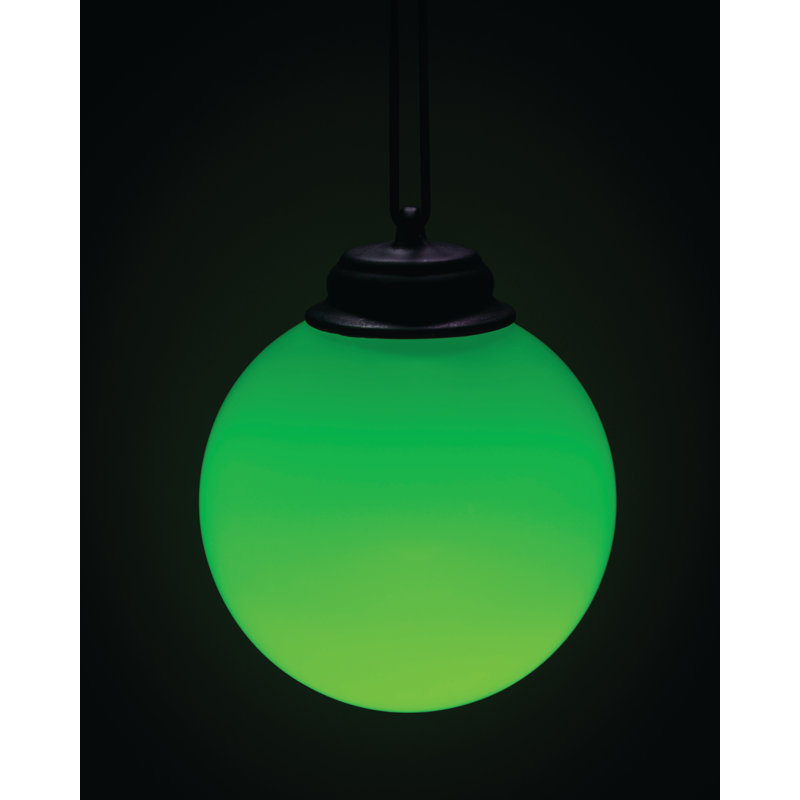 5.25'' Battery Powered Outdoor Hanging Light, Green