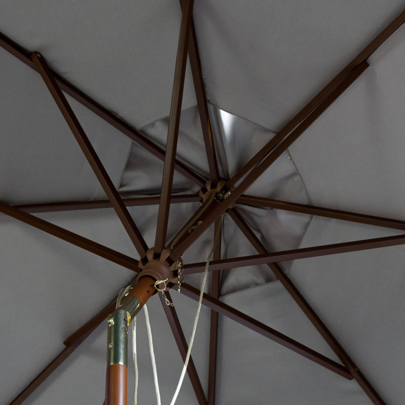 Parasol de marché 9 pi Aldan, Gris