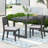 Outdoor Acacia Wood Armless Chairs with Cushions,Dining Chair-357943070