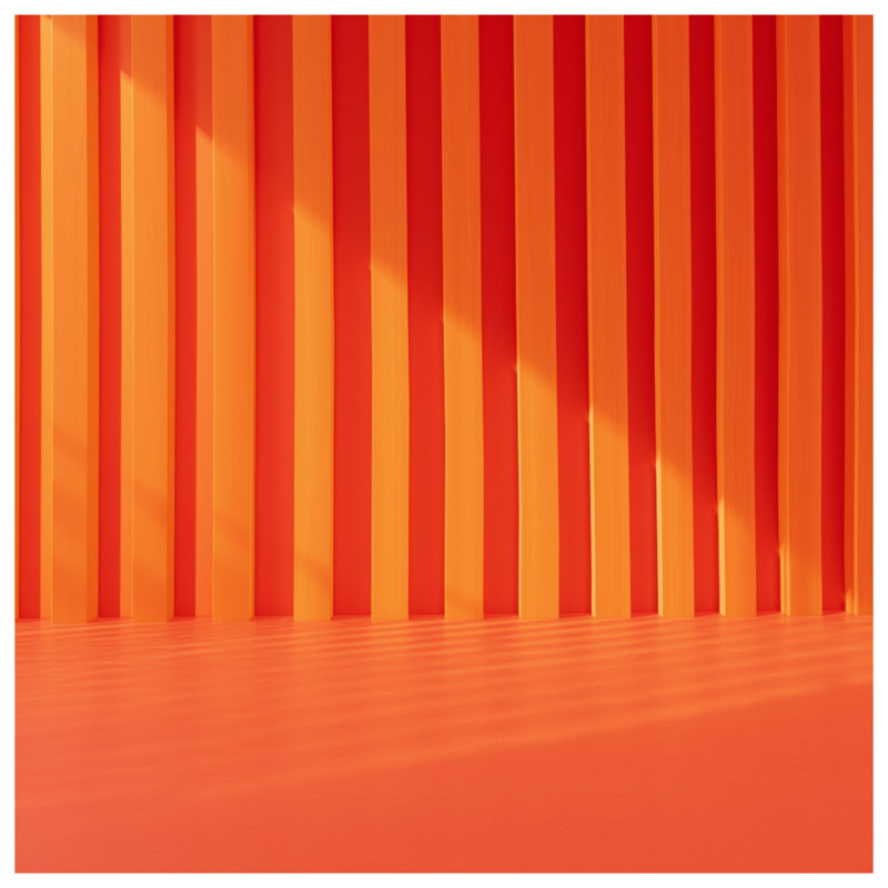 Orange Vertical Stripes Bedding Stripes Bedspread Abstract, Twin