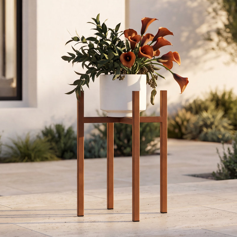 Kimbell Metal Plant Stand, 9.84" H x 6.5" W x 6.5" D