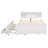 Full Size Platform Bed With Storage Headboard, Usb, Wood Bedframe With Twin Size Trundle And 3 Drawers,  For Kids Teens Boys Girls, No Box Spring Needed, Easy Assembly, White-1378605133-1378605130