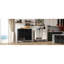 Console de bar rustique vintage de 113 cm avec portes et tiroir pour salon, cuisine - Meuble de rangement pour ustensiles de cuisine, étagères ouvertes pour chambre, blanc vieilli, grande durabilité