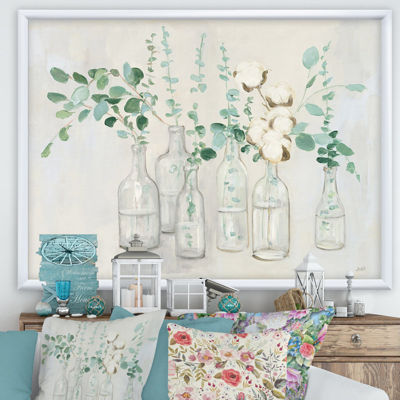 « belle composition florale »-cadre photo imprimé sur toile, H 30 po x l 40 po x P 1,5 po, Cadre blanc