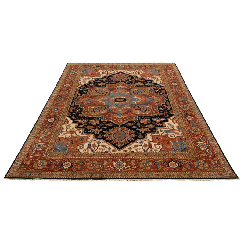 Tapis bleu marine 9 pi 8 po x 13 pi 5 po Jules Sultane
