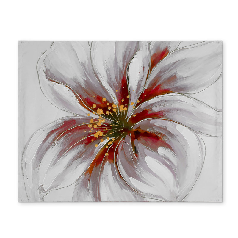 Napperon contemporain rouge à motif floral - orchidée rose resplendissante
