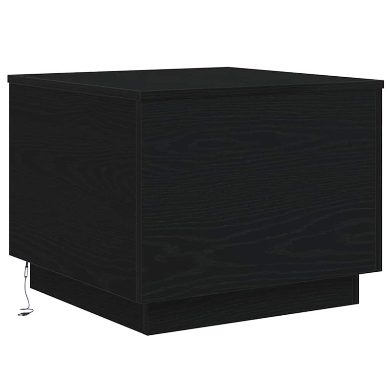 Chamara Block Coffee Table, Black Oak
