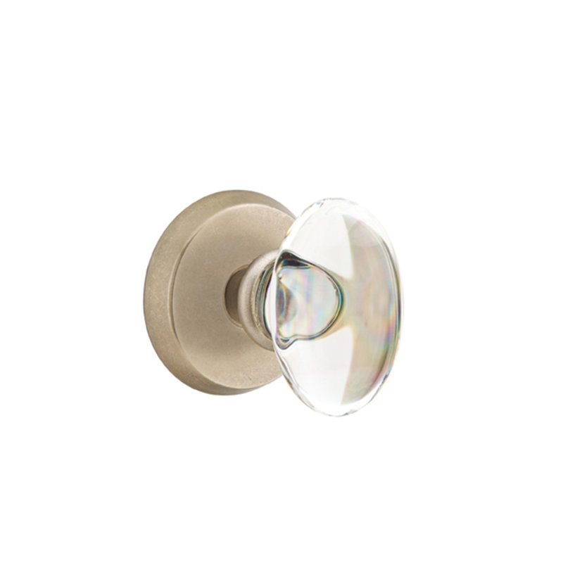Double Dummy Hampton Knob with #2 Rose, Tumbled White Bronze