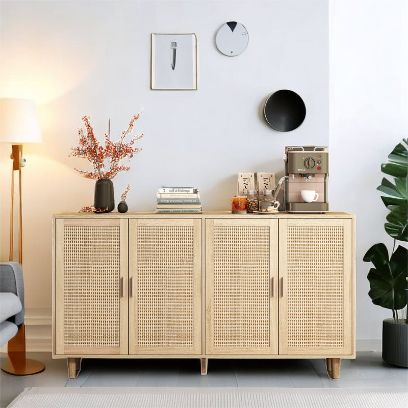 Ahmari 62.2'' Sideboard with 4 Rattan Doors