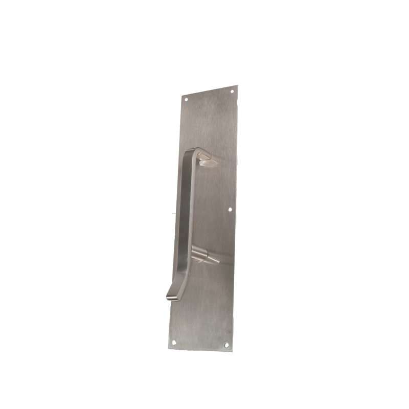 Plaque de poussée ultime, H 4 po x l 16 po x P 0,05 po, Acier inoxydable satiné
