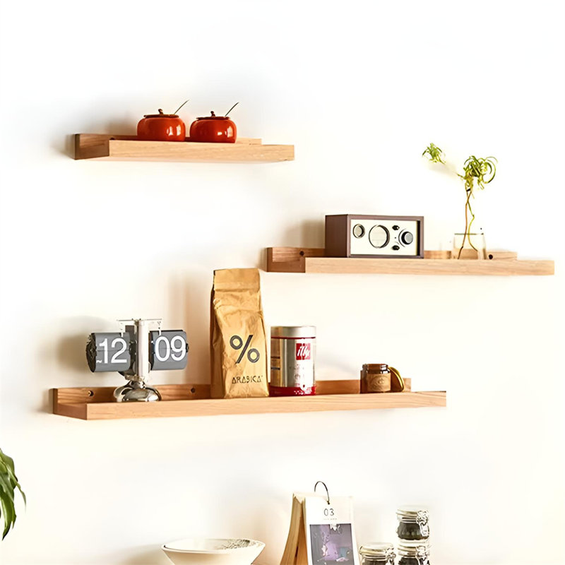 Solid Wood Floating Wall Shelf, 3.93" H x 23.62" W x 3" D