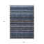 Tapis intérieur lavable rayé bleu et gris 9 pi x 12 pi