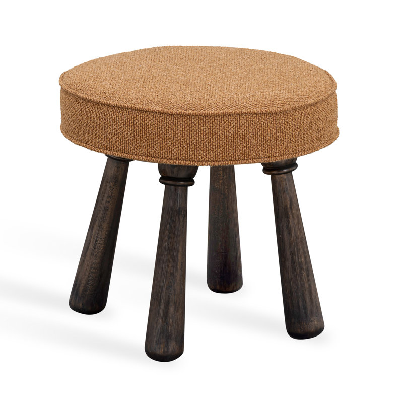 Pookie Golden Brown Boucle Stool, Brown