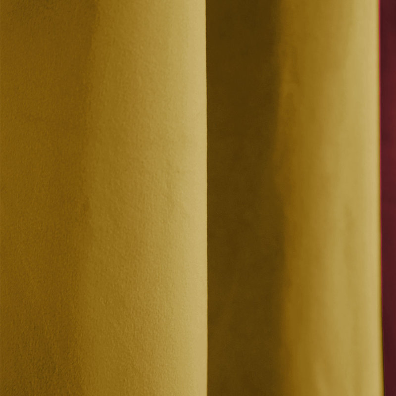 2-piece New European Palace Style Velvet Red High-end Sunshade Color-block Finished Curtains For Villa Bedrooms