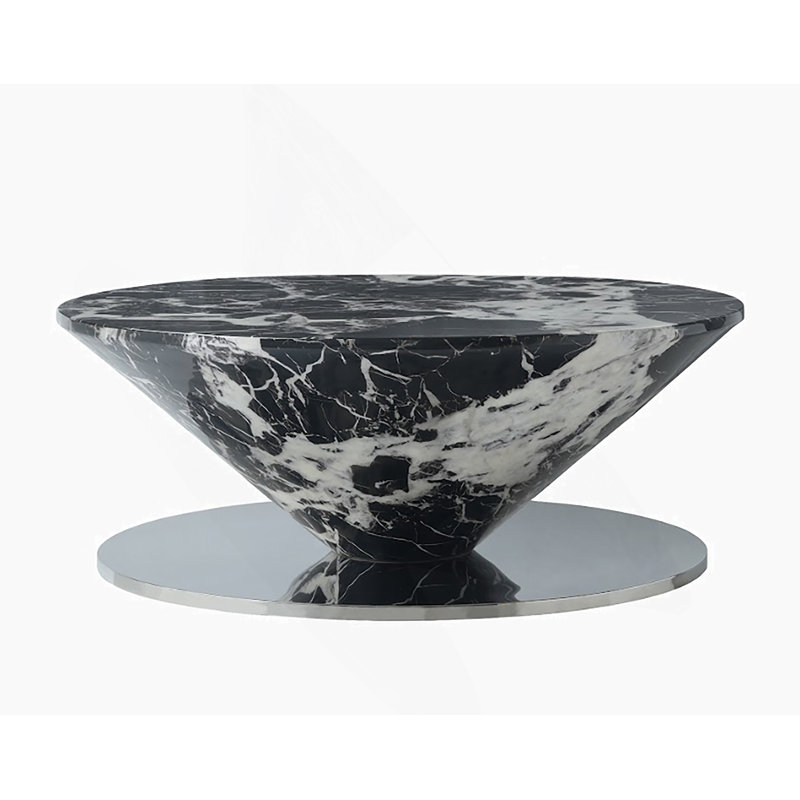 Table basse à motif de marbre