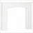 Fireplace Mantel, Modern Snow White MDF Surround | 29” Interior Width | Decorative Pattern