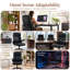 Fauteuil de bureau ergonomique en cuir avec accoudoirs rabattables-2070141065