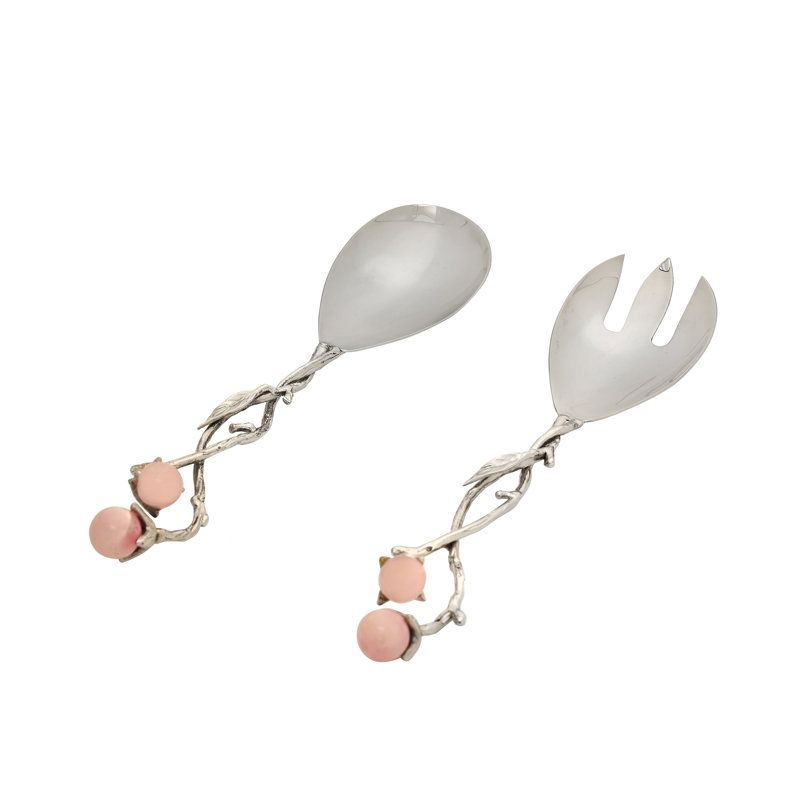 Service à salade rose Hyaline