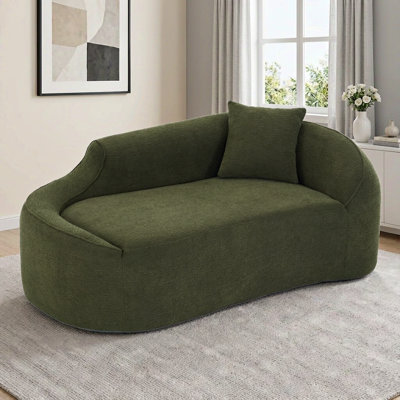 Canapé-lit moderne en chenille avec siège profond et 1 coussin