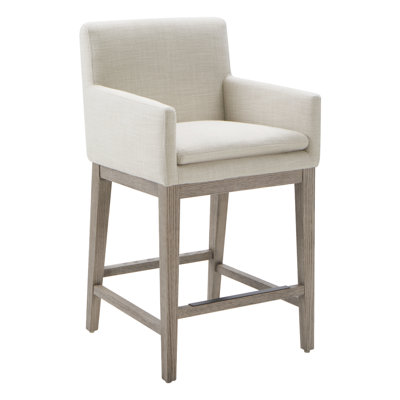 Tabouret de comptoir avec accoudoirs Bethea