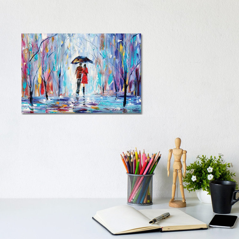Rainy Love by Karen Tarlton - Wrapped Canvas Painting, 20.32 cm H x 30.48 cm W