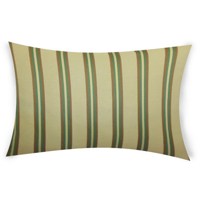 Striped Feather Reversible Throw Pillow