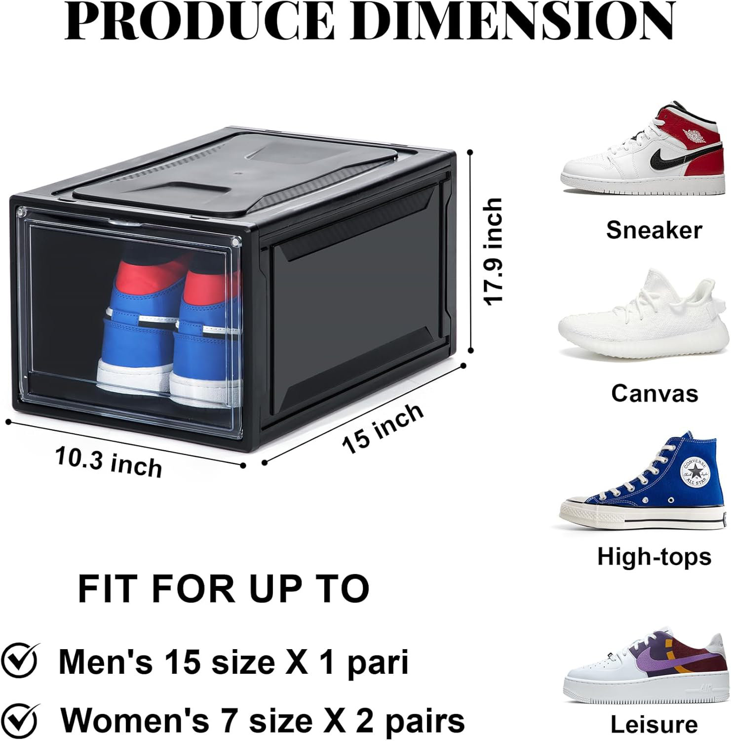 Orren Ellis 12 Pack Acrylic Shoe Boxes – Stackable Sneaker Storage With ...