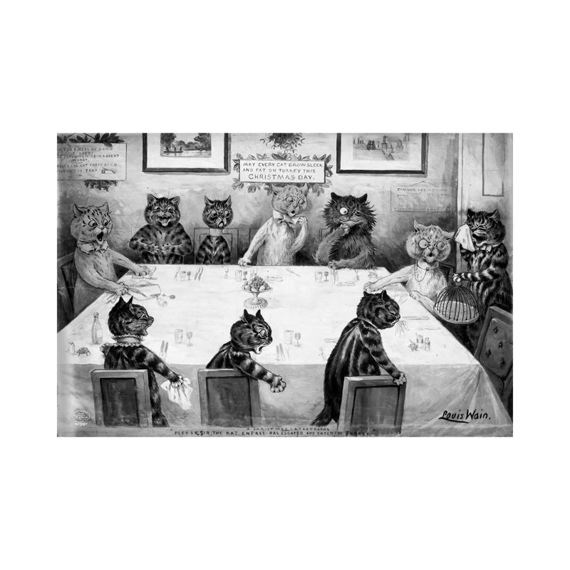 A Christmas Catastrophe - Print on Canvas, 20.32 cm H x 30.48 cm W, Wrapped Canvas