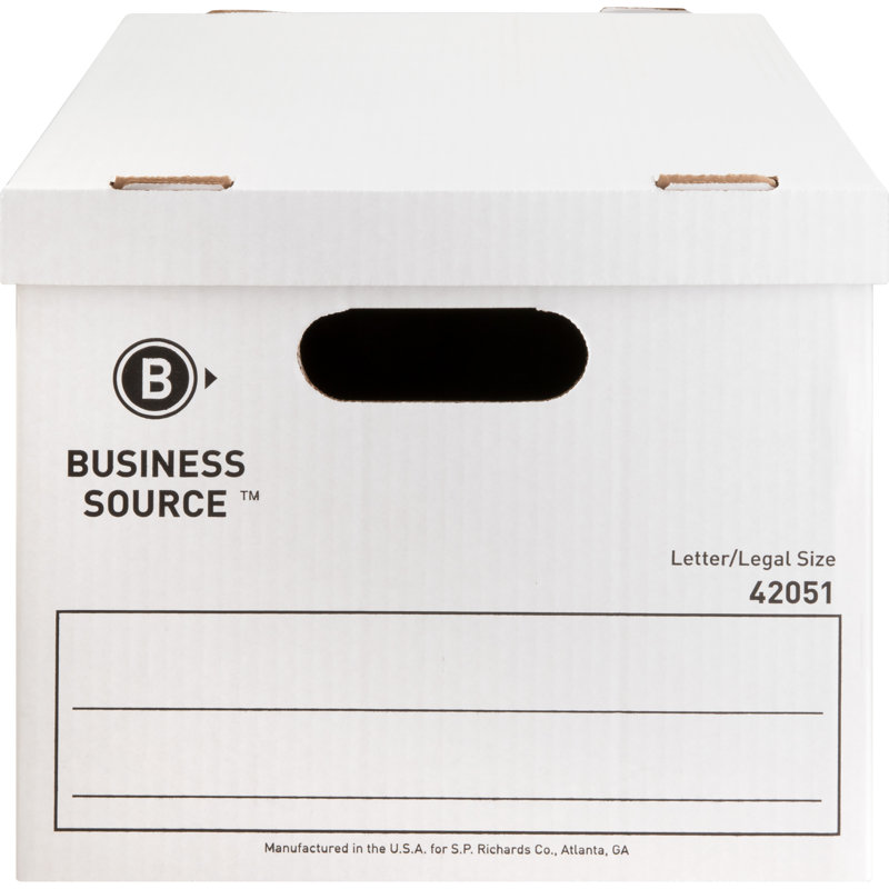 Storage File, Letter/Legal, 12"x15"x10", White, 12-Pack