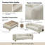 Canapé surdimensionné à 3 places avec support de coussin à ressorts-145337982