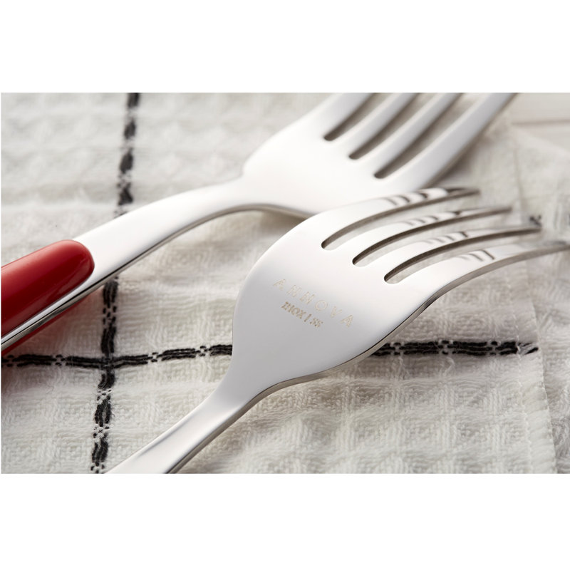 ANNOVA Stainless Steel Flatware Set - Service for 4, Red
