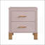 Table de chevet 2 tiroirs Premium avec poignées en métal pour la chambre à coucher et le salon-130574789
