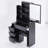 29.2" Small Space Left Bedside Cabinet Vanity Table + Cushioned Stool-1404108829