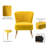 Euclid 26" Wide Tufted Velvet Accent Side Chair-280088078