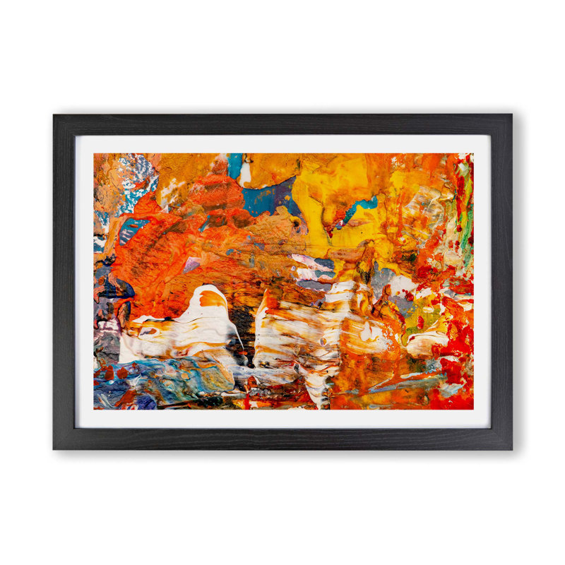 Abstract Vol.416 by S.Johnson - Single Picture Frame Painting, Black, 62cm H x 87cm W x 2cm D