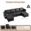 Canapé modulaire rembourré 6 pièces 6 pièces-411684227-411684228