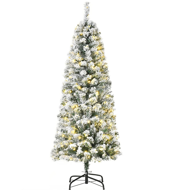 Lighted Artificial Pine Christmas Tree, 6' H