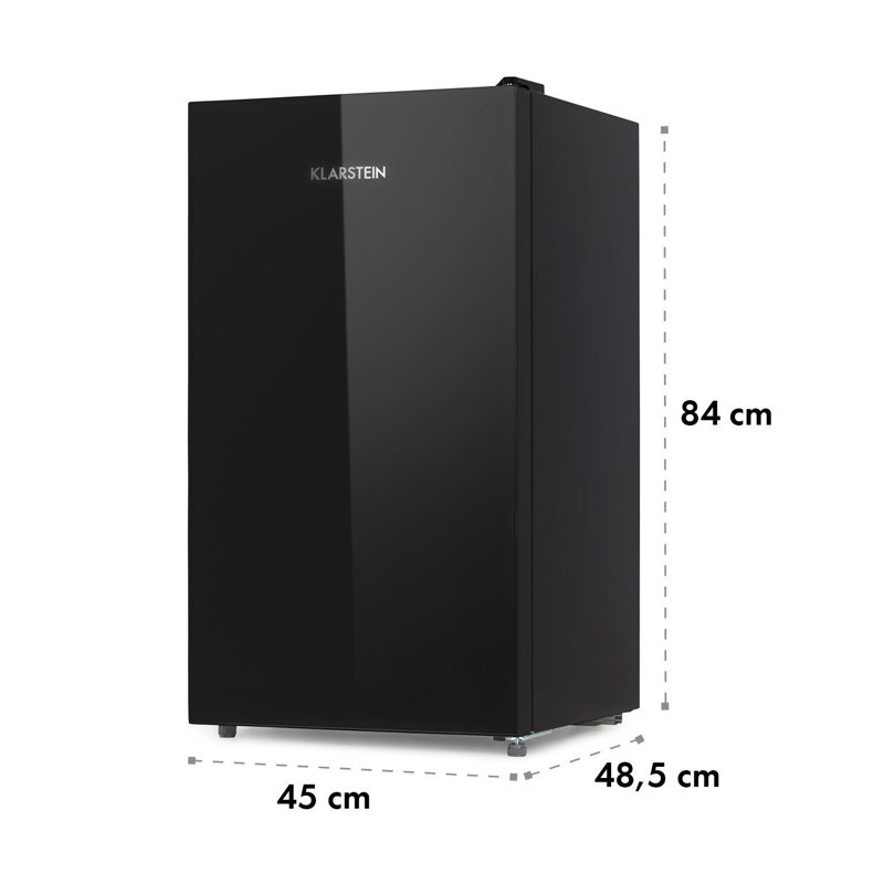 Klarstein 91m³ L Freestanding Mini Fridge, Schwarz
