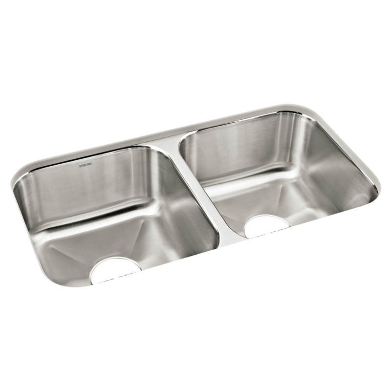 Carthage 32'' L Undermount Double Bowl Stainless Steel Kitchen Sink