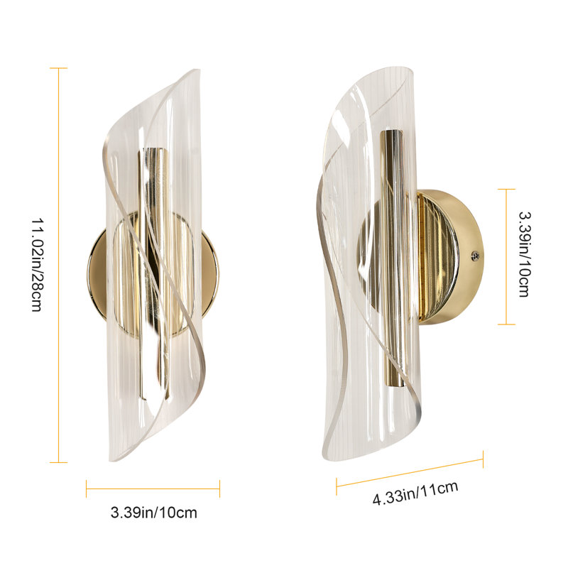 Cascante Acrylic LED Flush Mounted Wall Sconce