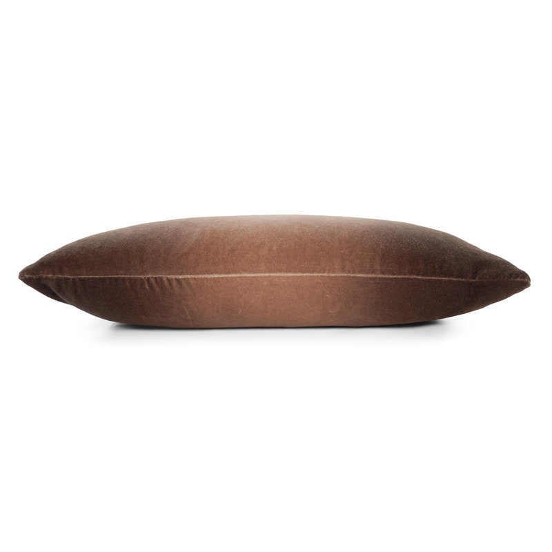 Matte Velvet Pillow Cover & Insert, Sable, Square 22"
