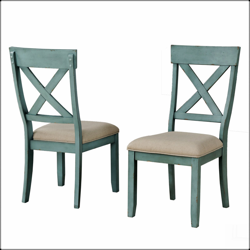 Chaises de salle à manger rembourrées en bois Prato, ensemble de 2