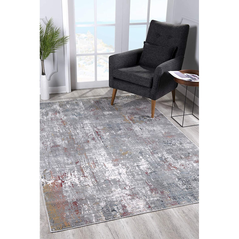 Viscose Abstract Indoor Rug, Runner 2' x 15'