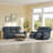 Super Zero-Gravity Genuine Leather Dual Motor 2PC Power Sofa With Power Headrest & Multi-Function Console-972593805