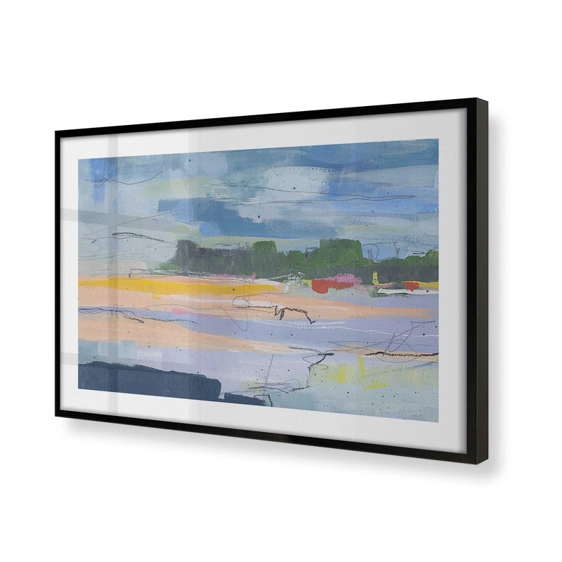 «Twilight's First Glow» encadré sur papier par Jan Weiss, Noir satiné, H 17 po x l 21 po x P 1,25 po
