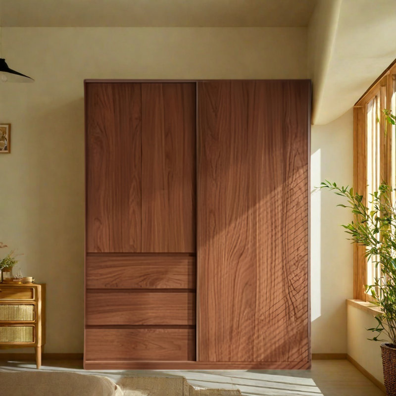 Garde-robe rétro simple et classique, H 90,55 po x l 51,18 po x P 23,62 po