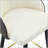 PU Leather Bar Stool Set with Gold Accent Footrest and Ergonomic Back-411436069