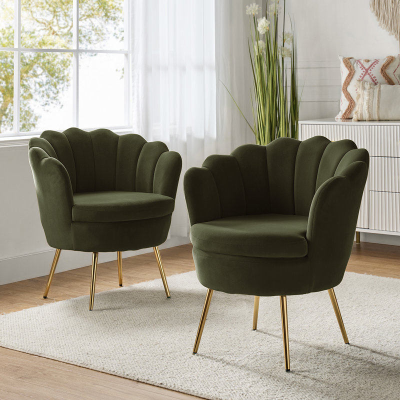 Louise Velvet Modern Task Chair With Ergonomic Design, Burn Brick